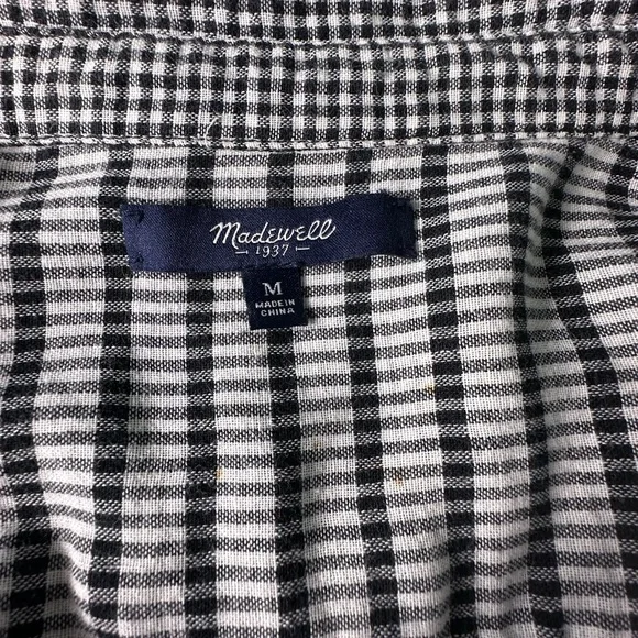 Madewell Black & White Gingham Button-Down Shirt - Picture 3 of 10